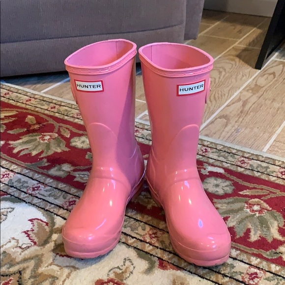 pink hunter wellies size 5